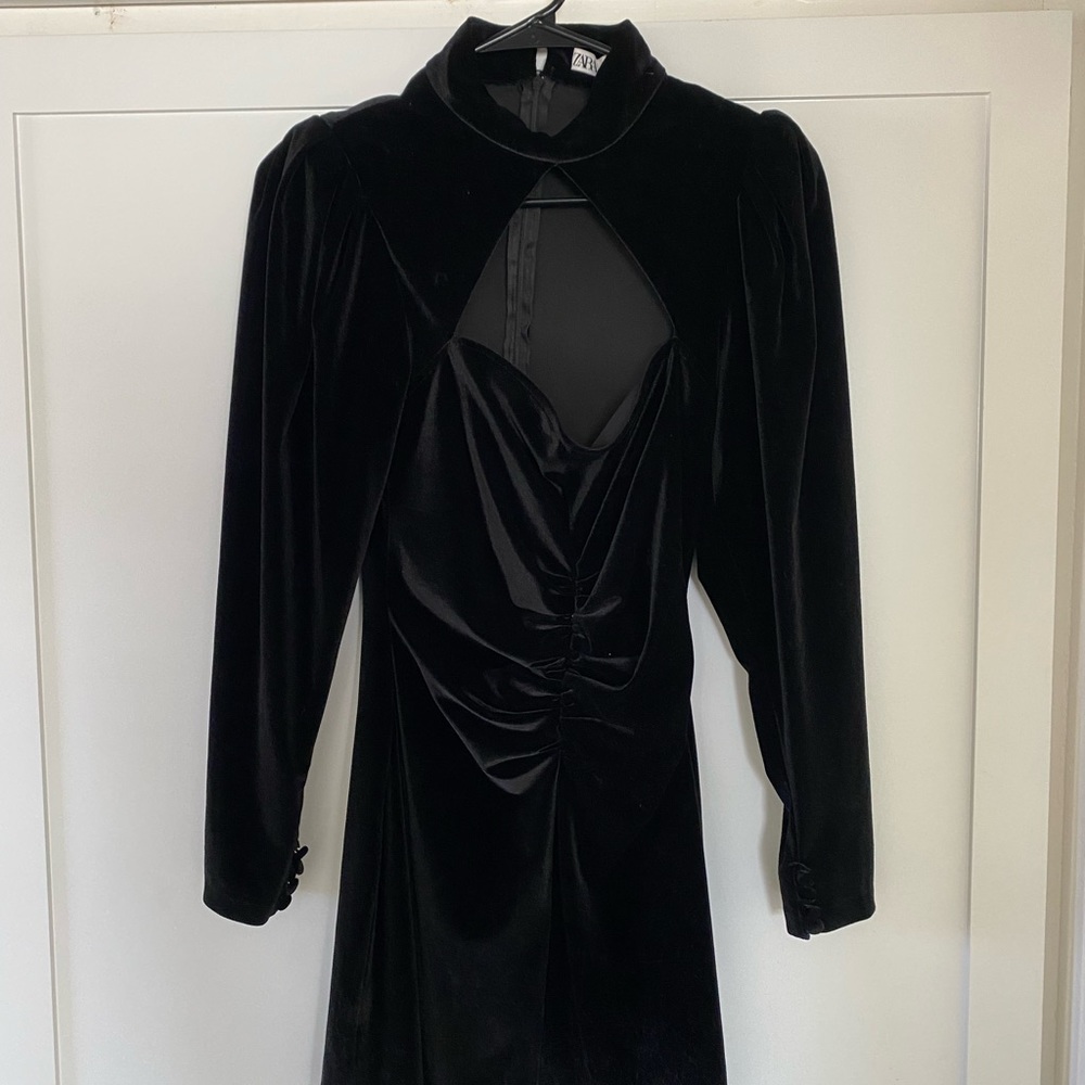 Zara velvet dress